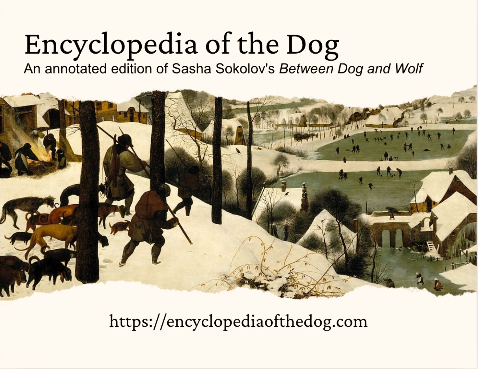 Promotional postcard design for Encyclopedia of the Dog (Front)